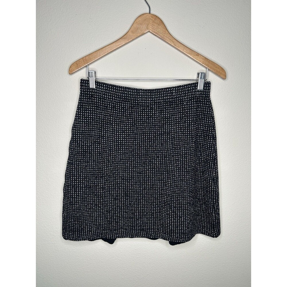 St John Collection Marie Gray Monochromatic Pleated Knit Pencil Preppy Skirt 8 - Picture 6 of 9